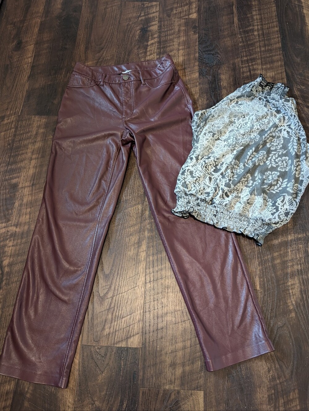 Joie Leather Pants Lace Top Bundle